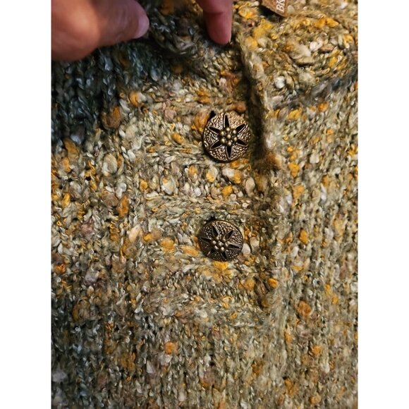 BKE Marbled Green Size Small Two Button Sweater Long Sleeve - Picture 3 of 7